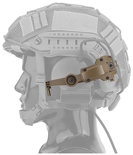 Fotrsta Taktischer Helm ARC-Schienenadapter, Taktische Abholung Headset Aufhängung Kopfhörer Halterung Multi-Winkel-Drehung Für Ops Core ARC Team Wendym-LOK Schiene