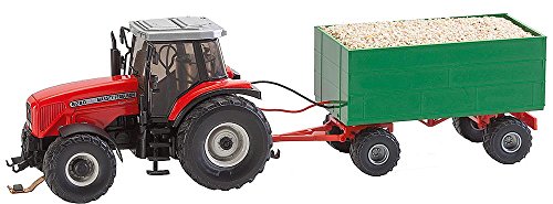Faller FA161588 - MF Traktor mit Hackschnitzelanhänger Wiking, Zubehör für die Modelleisenbahn, Modellbau