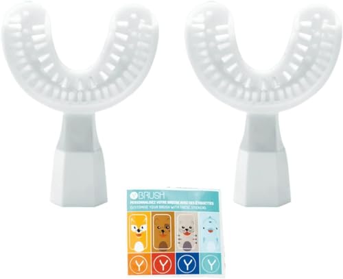 Y-Brush - Zahnbürstenkopf - Y-Bürste - Flexibel - 6 Monate Nutzung Pack 2 Bürsten Erwachsene und kinder