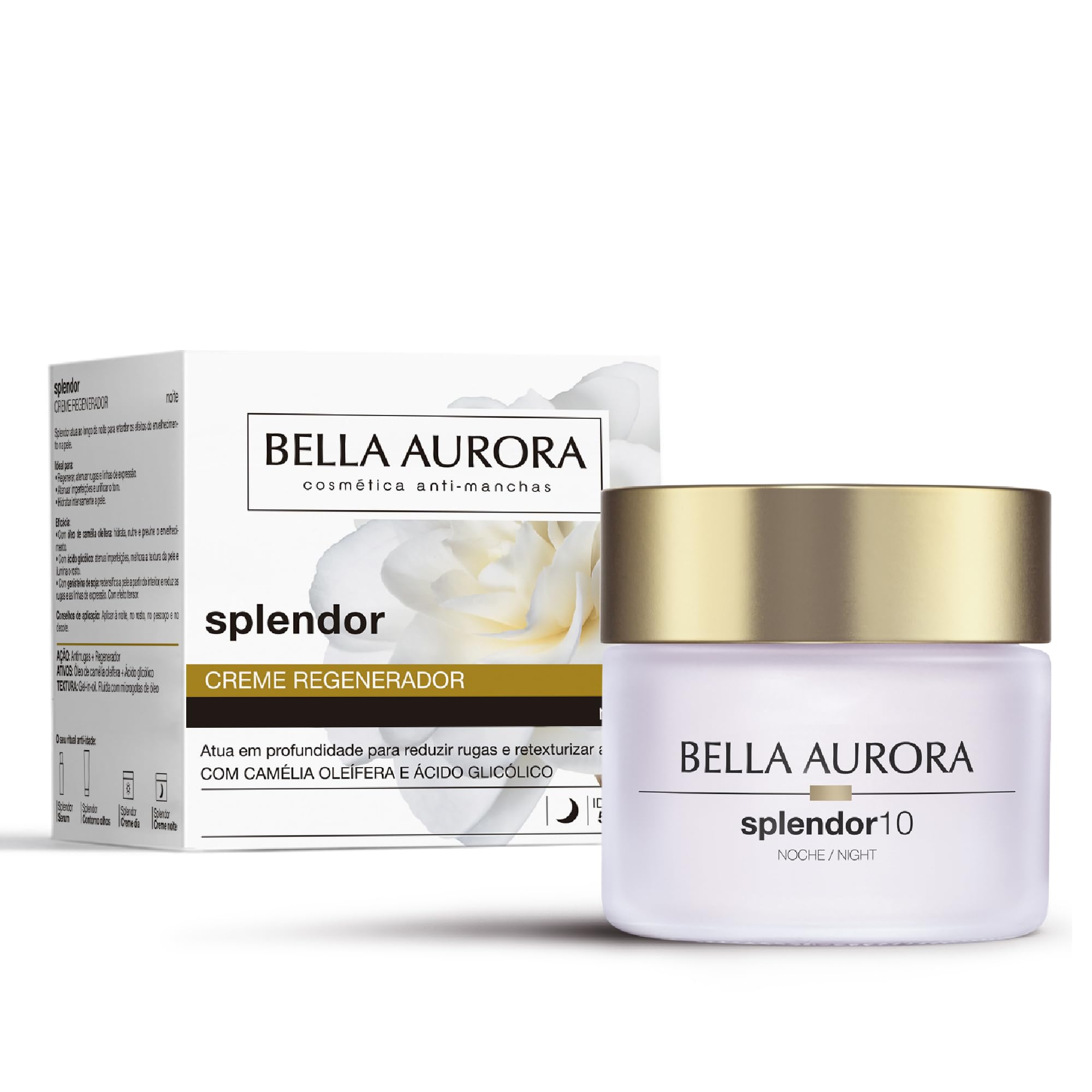 Bella Aurora, Splendor10, Anti-Ageing Behandlung 50+ Jahre, Anti-Falten, Anti-Ageing, feuchtigkeitsspendend (Regenerierende Nachtcreme)