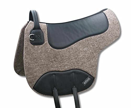 AMKA Reitkissen aus Filz Reitpad Bareback Pad mit Haltegriff baumlos angenehm druckdämpfend weich Pony