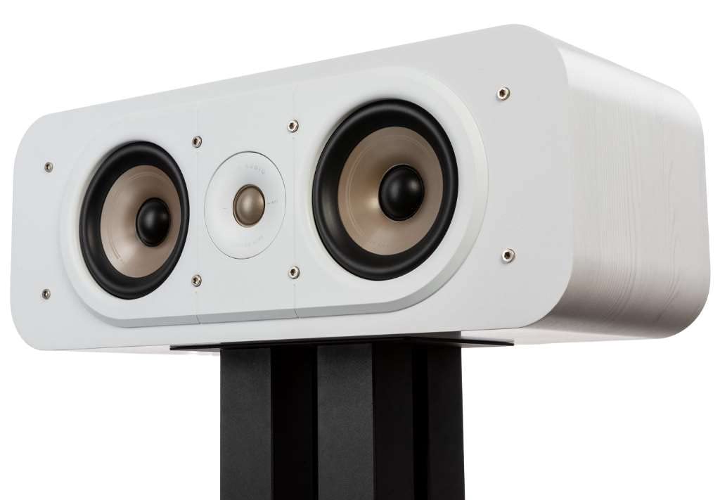 Polk Audio Signature Elite ES30 Centerlautsprecher, schlanker, hochauflösender Center Lautsprecher, Hi-Res zertifiziert, Dolby Atmos und DTS:X kompatibel (Stück), Weiß