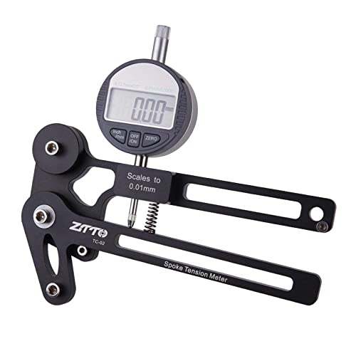 Amagogo Speichenspannung Computer Spoke Gauge Builder Tool Tensiometer - Schwarz Digital