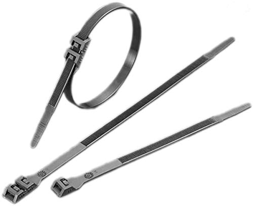 RS PRO Nylon 66 Kabelbinder Doppelverriegelung Schwarz 9 mm x 510mm, 100 Stück, Packung a 100 Stück
