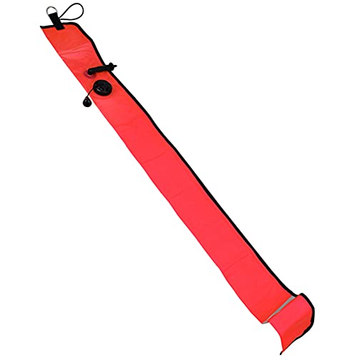 Osmond 1M Scuba Tauchen Aufblasbare Surface Signal Marker Boje Sichtbarkeit Float Signal Tube Wurst, Rot