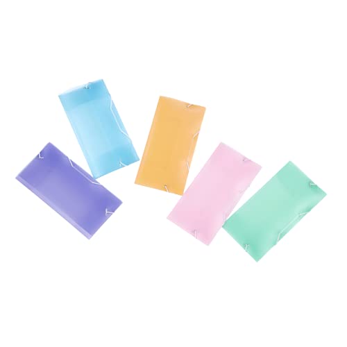 Viquel - 20 Minihüllen aus Kunststoff, 12 x 23,5 cm, 3 Klappen, Format Scheck, Propysoft – verschiedene Pastellfarben
