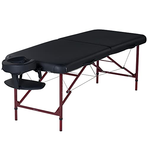 Master Massage Zephyr Massageliege 71cm aus leichtem Aluminium Ideal zum Transportieren für Praxis Wellness Spa in Schwarz