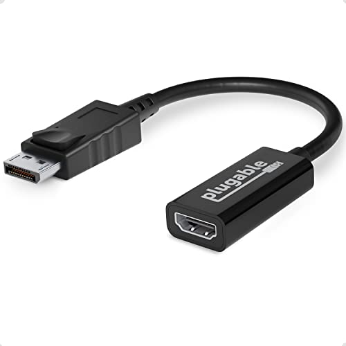 Plugable DisplayPort zu HDMI Adapter, 2.0 Aktiver Adapter, unterstützt Bildschirme bis zu 4K / UHD / 3840x2160@60 Hz