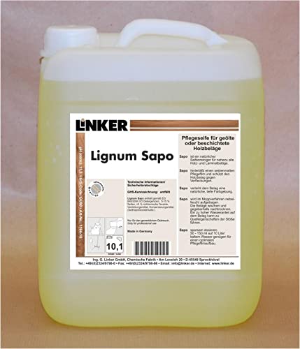 Linker Chemie Lignum Sapo Pflegeseife Bodenseife Holzbodenpflege 10,1 Liter Kanister | Reiniger | Hygiene | Reinigungsmittel | Reinigungschemie |