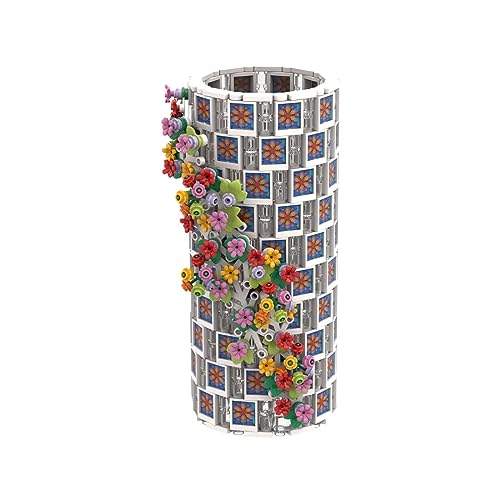 GOUX Vase Bausteine Bausatz, 564 Klemmbausteine Transluzente Vase für Blumenstrauß, Vasen Set Vase Building Blocks Kreativ Home Decor