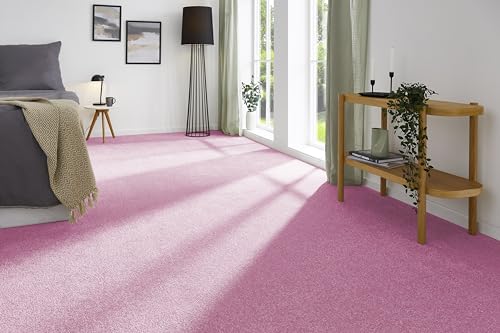 Teppichboden Verlours Auslegware Uni pink 600 x 400 cm. Weitere Farben und Größen verfügbar