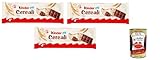 3x Kinder Cereali, Kinder Country Gefüllte Schokolade mit gerösteten Cerealien und Milchcreme Packung mit 6 st. 138g + Italian Gourmet polpa 400g