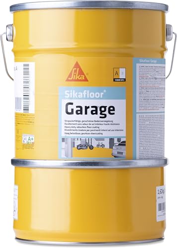 SIKA - Sikafloor Garage, Epoxidharz Bodenbeschichtung für Innenbereiche wie Garagen, Keller, Hobbyräume, 6kg, Grau (ähnlich RAL 7032)