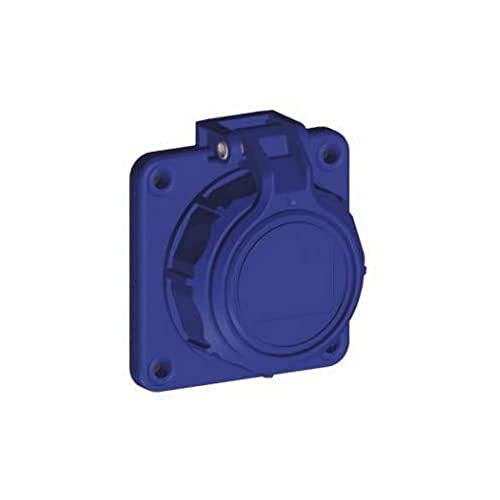 SIROX® Druckwasserdichte Einbau-Steckdose Ausführung Federklappdeckel, Farbe blau