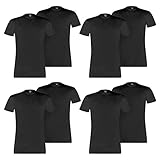PUMA 8 er Pack Basic Crew T-Shirt Men Herren Unterhemd Rundhals, Farbe:200 - Black, Bekleidungsgröße:S