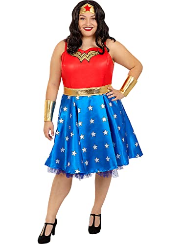 Funidelia | Wonder Woman Kostüm für Damen ▶ Superhelden, DC Comics, Justice League - Kostüme für Erwachsene & Verkleidung für Partys, Karneval & Halloween - Größe S - Rot