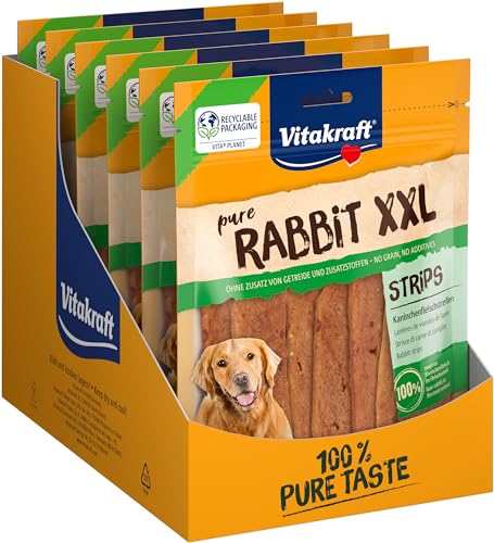 Vitakraft fleischiger Hundesnack Rabbit Kaninchenfleischstreifen XXL (6X 250g)
