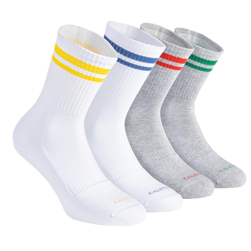 CALZITALY PACK 2/3 / 4 PAARE Gepolsterte Socken, Anti Blister Socken, Sport Socken, Tennis Running Running Sport Socken | Made in Italy (43-46, 4 Paare - Asb)