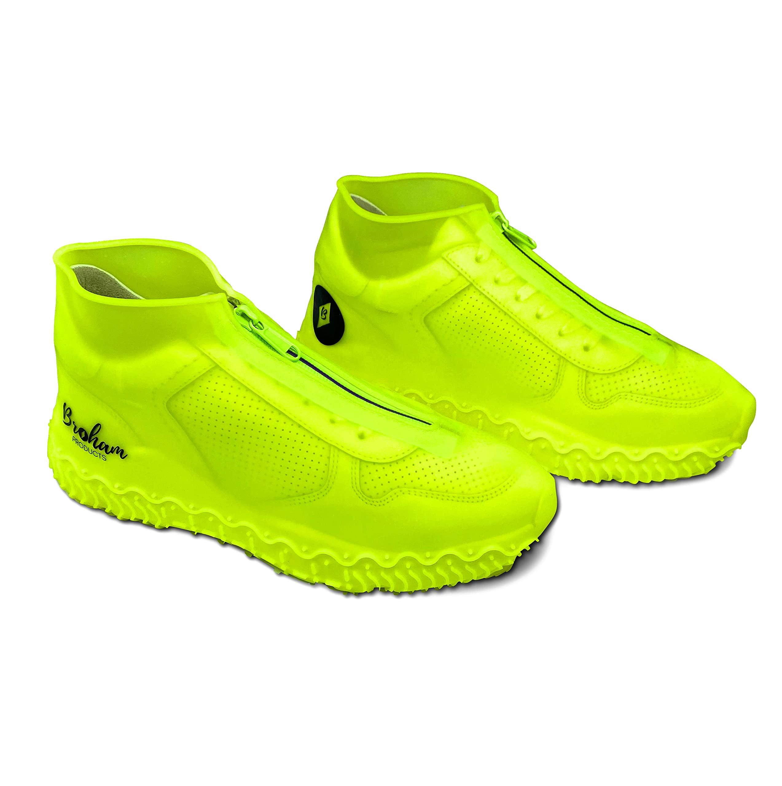 Broham Regenschutz Schuhe - wasserdichte Silikon Überschuhe für Damen & Herren in stylischen Farben | Regen Schuhüberzieher - Fahrrad Regenbekleidung wasserdicht | Größe: M (Mint-Blau)