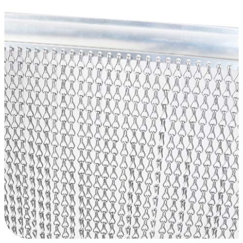 90 x 210 cm Aluminium-Kettenvorhang Fliegenvorhang Insektenschutzrollo Schädlingsbekämpfung Sichtschutz für Tür Fenster Zuhause Dekoration