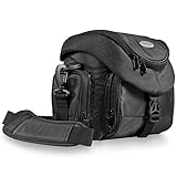 Mantona Premium Kameratasche - Universaltasche inkl. Schnellzugriff, Staubschutz, Tragegurt und Zubehörfach, geeignet für DSLM und DSLR Kameras, schwarz