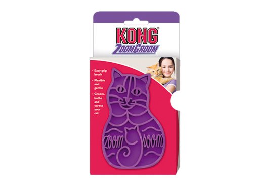 KONG – Cat ZoomGroom – Pflege- und Massagebürste aus Weichem Kautschuk für Katzen