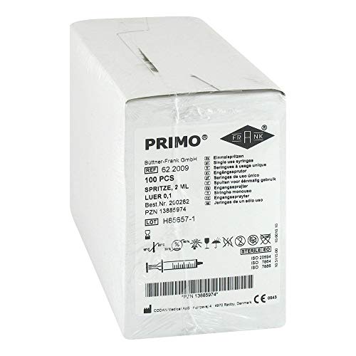 PRIMO Einmalspritze 2 ml Luer 100X2 ml