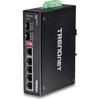TRENDnet TI-G62 - Switch - nicht verwaltet - 5 x 100/1000/10000 + 1 x Shared Gigabit SFP + 1 x SFP - an DIN-Schiene montierbar, wandmontierbar - Gleichstrom (TI-G62)