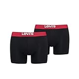 Levi's Herren Solid Basic Boxer, Black/Red, M