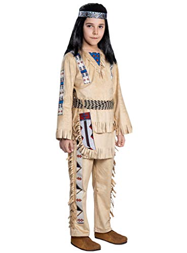Maskworld Winnetou Kinderkostüm - Indianer - Kindergröße: 110-116 - Lizenz-Kostüme aus den Karl-May-Filmen für Karneval und Motto-Party