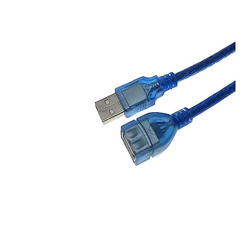 USB transparent blau Daten-Download-Datenkabel Standard 2.0 transparent blau A-Stecker/M-Buchse Datenverlängerung Vollkupfer