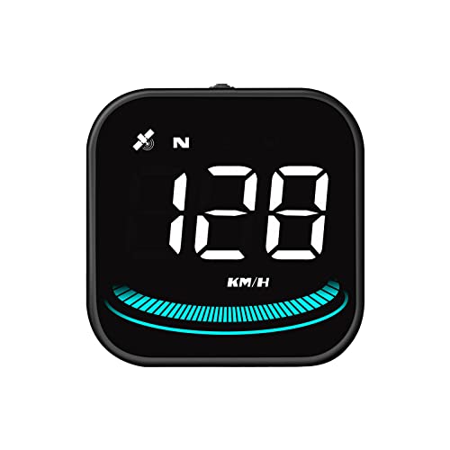 GPS Smart Tachometer, Auto HUD Head Up Display KMH & MPH Digital mit Übergeschwindigkeitsalarm Ermüdungswarnung beim Fahren, Navigationskompass, 2,5" LCD Geschwindigkeitsmesser für alle Fahrzeuge