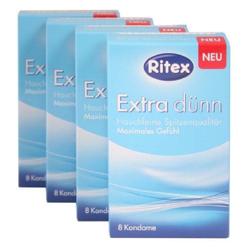 32 (4 x 8er) Ritex Extra Dünne Kondome - Maximales Gefühl