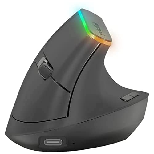 SPEEDLINK FIN Wireless Vertical Mouse - Ergonomische, vertikale Form, kabellos, für Rechtshänder, schwarz SL-630025-BK