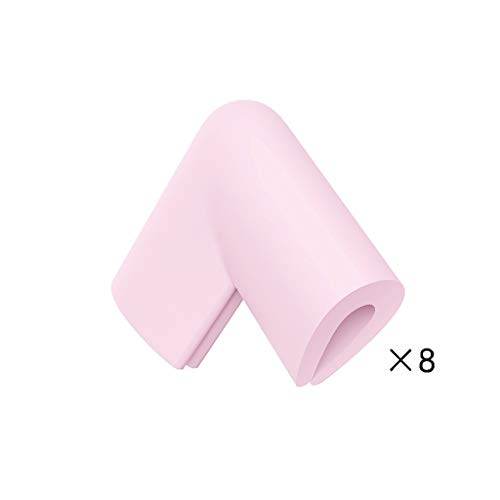 AnSafe 8er Pack Tischkantenschutz Babysicherheitsschutz for Möbelecken (braun, Pink) (Color : Pink)