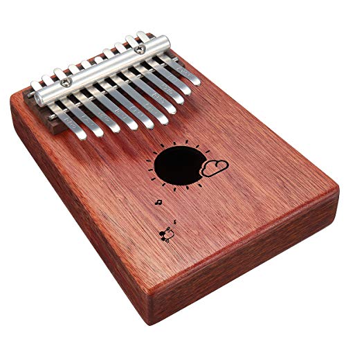 VIDOO 10 Tasten Kalimba Afrikanischen Solid Mahagoni Holz Daumen Klavier Finger Percussion Für Geschenke
