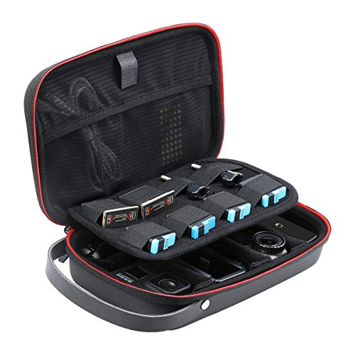 AFAITH Tragbare Aufbewahrungstasche Reisetasche Wasserdicht Einstellbarer Platz für GoPro Hero 11 10 9 8 7 6 5 Black Xiaomi Yi DJI Osmo Action Zubehör