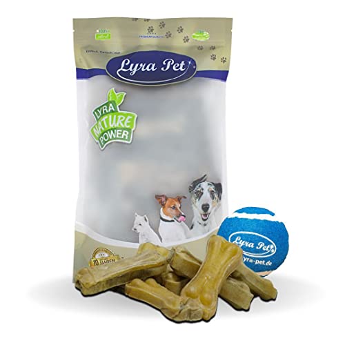 Lyra Pet® 50 Kauknochen ca. 7 cm ca. 25g Rinderhaut gepresst Zahnpflege +Tennis Ball