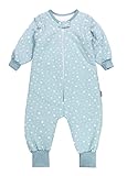 TupTam Baby Unisex Schlafsack mit Beinen und Ärmel Winter, Farbe: Wolken Grau, Größe: 80-86