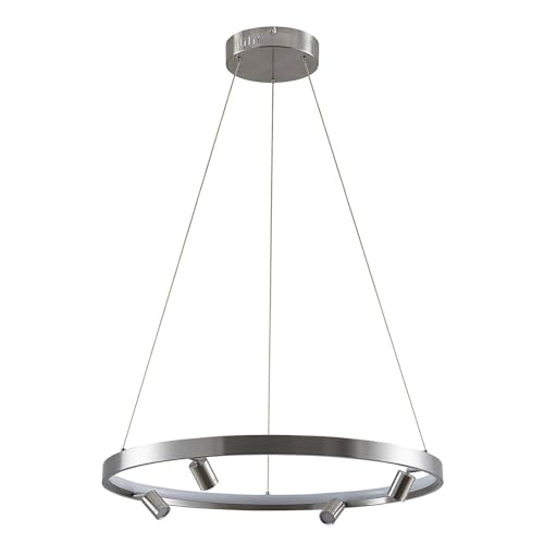 Lucande LED 'Paliva' (Modern) in Alu aus Metall u.a. für Wohnzimmer & Esszimmer (5 flammig,), Wohnzimmerlampe