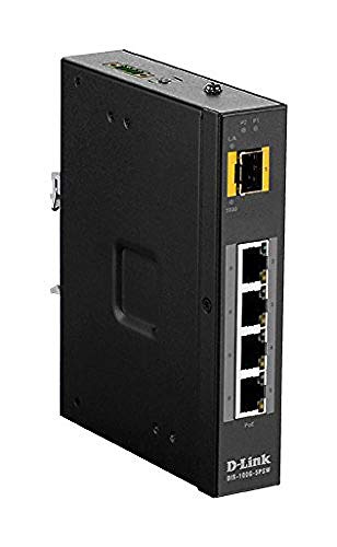 D-LINK 5 Port Unmanaged Switch with 4 x 10/100/1000BaseTX ports 4 PoE & 1 x 100/1000BaseSFP ports