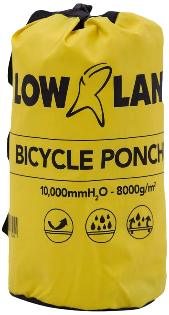 LOWLAND OUTDOOR® Fahrradregenponcho, Gelb, One size