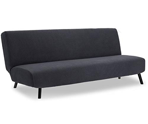 TIANSHU Sofabezug ohne armlehnen 3 sitzer,Spandex Couchbezug ohne armlehne Elastischer Antirutsch Stretchhusse Weich Stoff(Ohne armlehnen,Grau)
