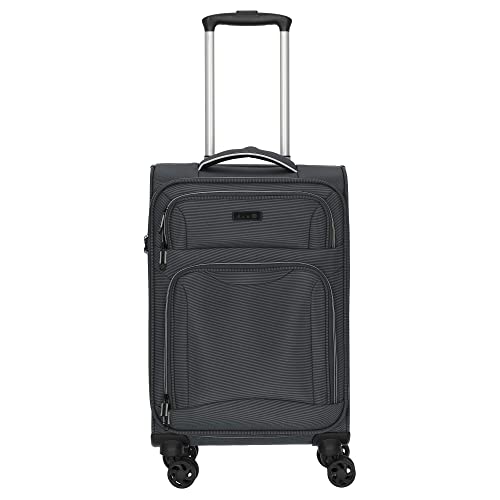 D&N Travel Line 9204-4-Rollen-Kabinentrolley S 55 cm grau