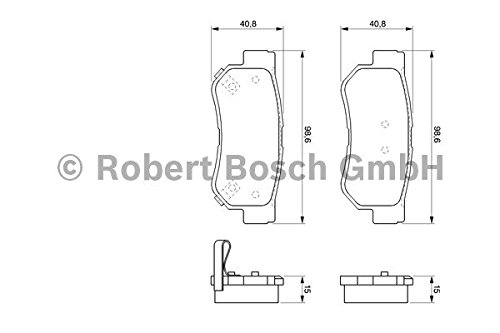 Bosch 986424728 Bremsbelagsatz - (4-teilig) ”vom Hersteller eingestellt ”