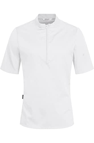 GREIFF Gastro Moda Herren Cuisine Premium Kochshirt Halbarm Slim Fit Weiss Modell 5574 Größe M