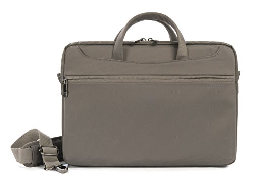 Tucano - Work_out II Slim Bag für MacBook Air/Pro 13" und Laptop 13" mit Schultergurt und Innentasche für Laptop, iPad und Tablet, ideal für Damen und Herren, Büro und Reise, Grau