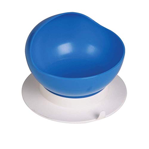 11 cm Diameter Scooper Bowl with Suction Base (Eligible for VAT relief in the UK), Features Curved Rim to Guide Spoon, Adaptive Dining Aid, Ideal for Limited Mobility, Non-Slip Detachable Base