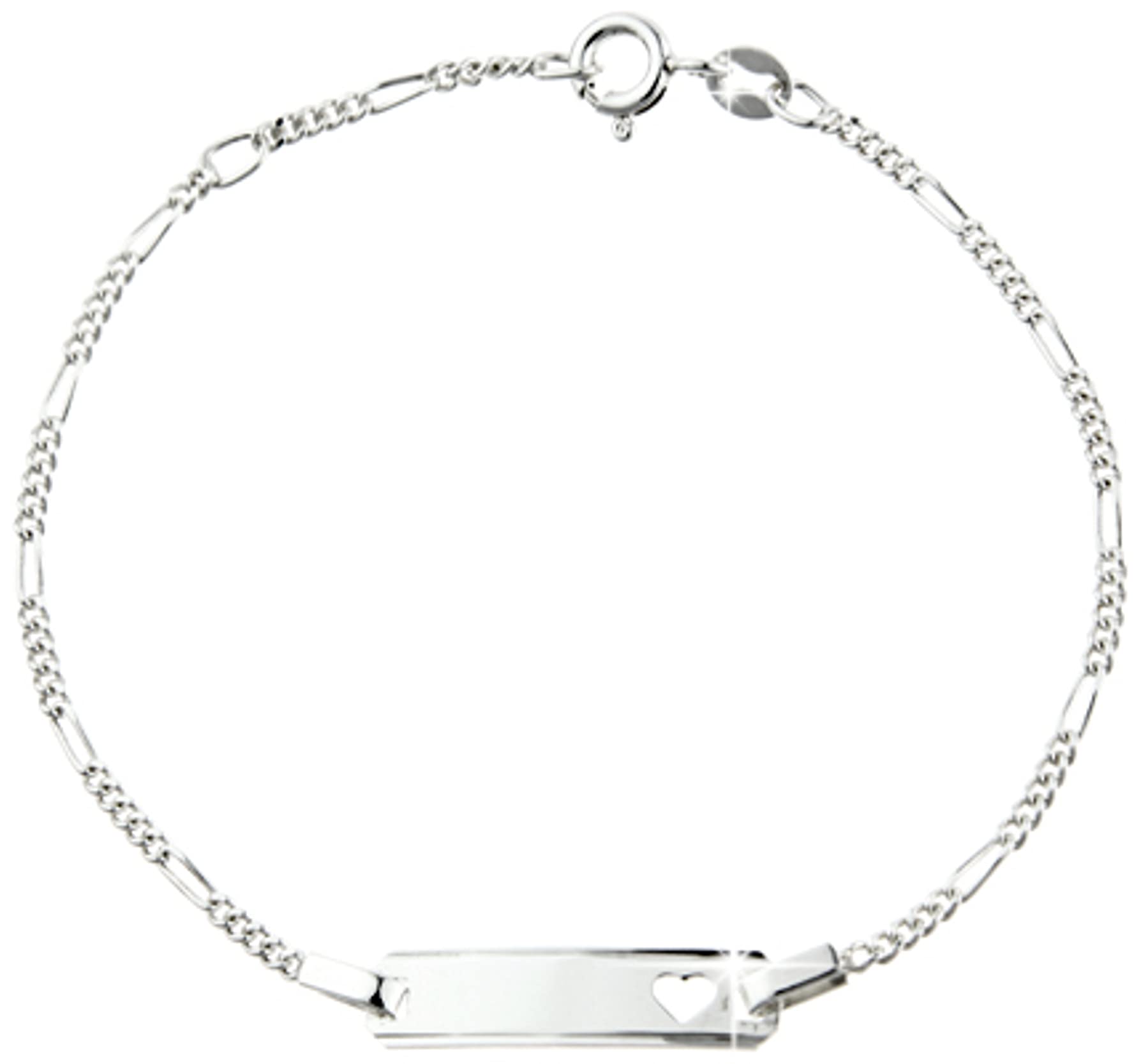 Armband mit Gravurplatte - 18 cm - Echt Silber 925 - mit Namensgravur (Mit Namensgravur)