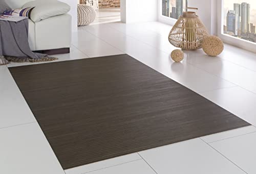 Bambusteppich Massive Mocha, 60x200 cm, 17mm gehärtete Stege | die Neue Generation Bambusteppich | kein Bordürenteppich | Teppich | Wohnzimmer | Küche DE-COmmerce | Made IN Germany